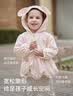 戴维贝拉（DAVE＆BELLA）儿童连帽上衣秋装新款防水小童外套女童衣服甜美女宝宝外衣 花朵印花【现货】 100 cm（建议身高90-100cm） 实拍图