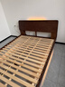 源氏木语全实木床现代简约橡木多功能主卧大床北欧风小户型卧室夜灯双人床 橡胶木胡桃色低铺1.5*2m无垫 实拍图