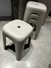 禧天龙塑料凳子方凳高凳加厚耐磨家用餐椅浴室凳节节高凳 冰河灰 1个装 实拍图