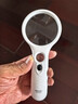 得力(deli)LED灯2.5倍高清阅读放大镜 Ф70mm/Ф22mm双镜片 白色 实拍图