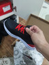 361°儿童运动鞋男童跑鞋秋冬密网轻便魔术贴女童皮革加绒保暖运动鞋 【皮革加绒】碳黑/能量红色 36 实拍图