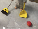 五月花扫把簸箕两件套小黄鸭儿童迷你宝宝家务清洁玩具过家家扫地扫帚 实拍图