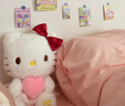 伊美娃娃 正版Hello Kitty玩偶凯蒂猫毛绒玩具KT猫公仔送女生女孩生日礼物 深蓝经典坐姿12寸 正版HelloKitty 实拍图