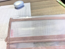 京东京造【热门商品】双层网纱三角包笔袋考试可用大容量收纳袋 中高考考研适用 粉色 JD5025 实拍图