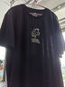 361°运动短袖男女同款夏季透气宽松棉印花t恤休闲圆领上衣 超级黑9115D 3XL 实拍图