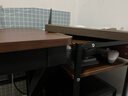 韵他实木电脑桌子双人电竞桌台式办公桌简约现代学习桌长方形书桌 黑胡桃桌+黑架【18mm实木桌面】冲量价 220*60*75cm 实拍图