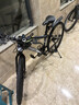EG7山地自行车成人学生变速越野单车双减震赛车26寸青少年男女 辐条【加厚防滑轮-更安全】黑白 26寸21速【适合：160-180CM】 实拍图