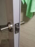 杰犀卫生间门锁无钥匙室内洗手间三杆式执手锁厨房浴室厕所铝合金门锁 上下孔【亮银--平面】不配锁舌 左内 实拍图