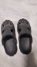 特步（XTEP）运动拖鞋女士洞洞鞋女情侣凉拖鞋外穿厚底凉鞋女 A043 黑色 39-40 实拍图