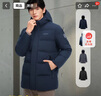 波司登（BOSIDENG）2025年新款羽绒服短款男款90绒通勤中长款防风连帽保暖外套 【店长推荐】黑黛青|5177 M 175/96A 体重约130-140斤 实拍图