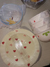草莓陶瓷碗勺家用高颜值米饭碗少女心甜品碗釉下彩餐具套装 【2个装】浅粉草莓4.5英寸碗 实拍图