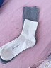 全棉时代男女袜子情侣全棉5A抗菌透气中长筒袜短筒袜4双装 实拍图
