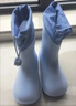 牧萌儿童雨鞋男童女童防水立体宝宝防滑耐磨卡通雨靴 浅蓝恐龙 17码 实拍图