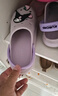 猪爸爸儿童拖鞋女童6-12岁夏季家居室内女宝宝洗澡防滑三丽鸥洞洞鞋紫23 实拍图