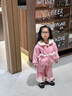 邻家米其女童套装秋冬装加绒加厚1-3-8岁小童宝宝儿童装冬季女孩4小孩衣服 XT8090-粉色 110 码/身高100-110cm（3-4岁） 实拍图