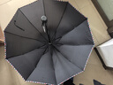 天堂伞强效拒水雨伞防风加固十骨大伞三折便携商务雨伞男女士 10骨新款大伞-乌木黑 实拍图