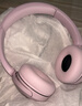 索尼（SONY）WH-CH520 头戴式无线耳机 蓝牙耳机 手机电脑笔记本网课游戏适用耳麦 礼物送女友男友学生 粉色 实拍图