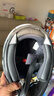 野马（YEMA）摩托车头盔电动车全盔男女士四季机车3C认证成人骑行电瓶车安全帽 皮亚冷淡灰盾甲-透明镜 透明镜片 实拍图