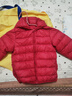 嘟嘟家宝宝羽绒服冬季轻薄儿童白鸭绒保暖男童连帽外套冬装童装 红色110 实拍图
