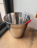 特厚不锈钢食品级水桶手提式冰桶家用厨房食堂加厚垃圾桶油桶铁桶 【超特厚】直径20cm 实拍图