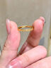 中国珠宝碎碎冰黄金戒指新款素圈指环足金戒指生日情人节礼物送女友老婆 碎碎冰黄金戒指约0.6g 【10号】 实拍图