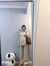南叮雅格孕妇装秋季套装新款韩版长袖连帽拉链卫衣宽松长裤两件套新款秋装 杏色套装 M 80-115斤 实拍图