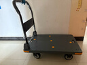 好嘉居 折叠平板手推车 【四角防撞】载重1000斤90*60cm5寸轻音轮-商务灰 手推拉货搬运小拖车装修工厂 实拍图