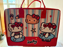 卡通毛毡旅行包收纳收纳袋大容量可爱外出行李包拉杆箱可套必备 红色KT猫 实拍图