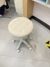 卓博凳子吧台椅升降椅美容凳滑轮凳转椅圆凳椅子BT33米白 实拍图