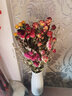 爱满云南天然蔷薇干花花束客厅摆设插招财玫瑰干花真花装饰摆件风干烤 彩色玫瑰约30头+配草+玻璃花瓶 实拍图