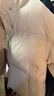 三彩2025冬季新款短款羽绒服连帽白鸭绒面包服宽松纯色简约女 蜜桃粉 S 155/80A 实拍图
