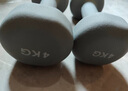 Keep 彩色浸塑哑铃 男士女士家用家庭健身肌肉塑形轻重量岩石灰 4kg*2 实拍图
