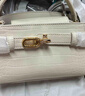 CHARLES&KEITH鳄鱼纹凯莉包手提斜挎婚包包女包生日礼物CK2-50270880-1 Ivory象牙色 S 实拍图