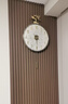 铜大师轻奢挂钟客厅高级现代简约网红家用时尚钟表北欧静音挂墙大号时钟 40CM-全数字盘-电波机芯-圆柱摆 . 实拍图