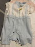 全棉时代婴儿宝宝萌趣可爱连体服印花动物爬服 雾灰蓝 66cm （3-6个月） 实拍图