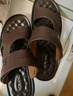 奥康官方凉鞋男 真皮舒适沙滩鞋子潮流凉拖鞋休闲两用头层牛皮男鞋 棕色1243721091 41 255mm 实拍图