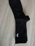 安德玛（Under Armour）篮球袜子 运动袜男女 跑步羽毛球防臭袜中筒棉袜 黑色XL码三双装 实拍图