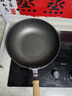 HOKURIKUALUMI日本制造原装进口炒锅北陆不粘锅无油烟平底炒菜锅燃气电磁炉通用 Deluxe尊享系列炒锅 30cm 实拍图