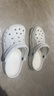 卡骆驰（CROCS）洞洞鞋贝雅男鞋女鞋轻便耐磨一脚蹬拖鞋休闲鞋|10126 白-100 39 (240mm) 实拍图