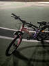 凤凰山地自行车男女变速山地车碟刹青少年儿童自行车学生单车 星际 粉紫【铝架】7速+后座车灯+辐条 22寸【适合130-170cm】 实拍图