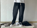 回力牛仔裤男士秋季宽松裤子男复古阔腿休闲裤男渐变直筒男裤 实拍图