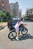 儿童自行车山地车6-7-8-10-12-15岁学生单车变速小孩18寸20寸22寸 标配单速白粉色送礼包 22寸适合身高145-165厘米【约11-15岁】 实拍图