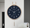 康巴丝（Compas）挂钟客厅 欧式摆钟创意时钟 卧室石英钟表挂墙 C3245 蓝色 36cm 实拍图