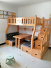 子航（ZH） 上下床实木儿童床男孩女孩双层床带书桌成人上下铺子母床 橡木色学习桌梯柜款 上铺100下铺120 实拍图