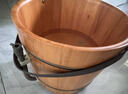 百山泡脚桶木桶电加热家用足浴桶木桶40洗脚桶木质泡脚盆加热恒温带轮 橡胶木智能加热42直径 26cm 高 橡木加热桶恒温带轮子-排水-遥控 实拍图
