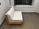 原始原素实木沙发床橡木伸缩两用单人床客厅二合一沙发浅米1.2含棕垫N1067 实拍图