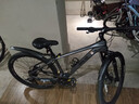 JEEP吉普山地车自行车双碟刹变速减震镁合金成人通勤越野山地车-MX100 薄墨灰【轻量高颜值镁合金车架】 27.5寸（适合身高160-185CM） 24速-日常通勤【加粗减震前叉】 实拍图