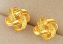 JBV999足金如意结耳钉黄金5G复古中国结耳环24K纯金 实拍图
