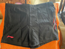 李宁LI-NING泳裤男士弹力舒适平角泳装 速干不贴身温泉度假男士游泳裤黑LSSL125 L 实拍图