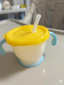 利其尔（Richell） 可按压学饮杯儿童吸管水杯婴儿训练杯畅饮杯吸管杯牛奶杯漱口杯 清新黄 实拍图